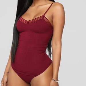 NWOT Wine Bodysuit from Fashion Nova